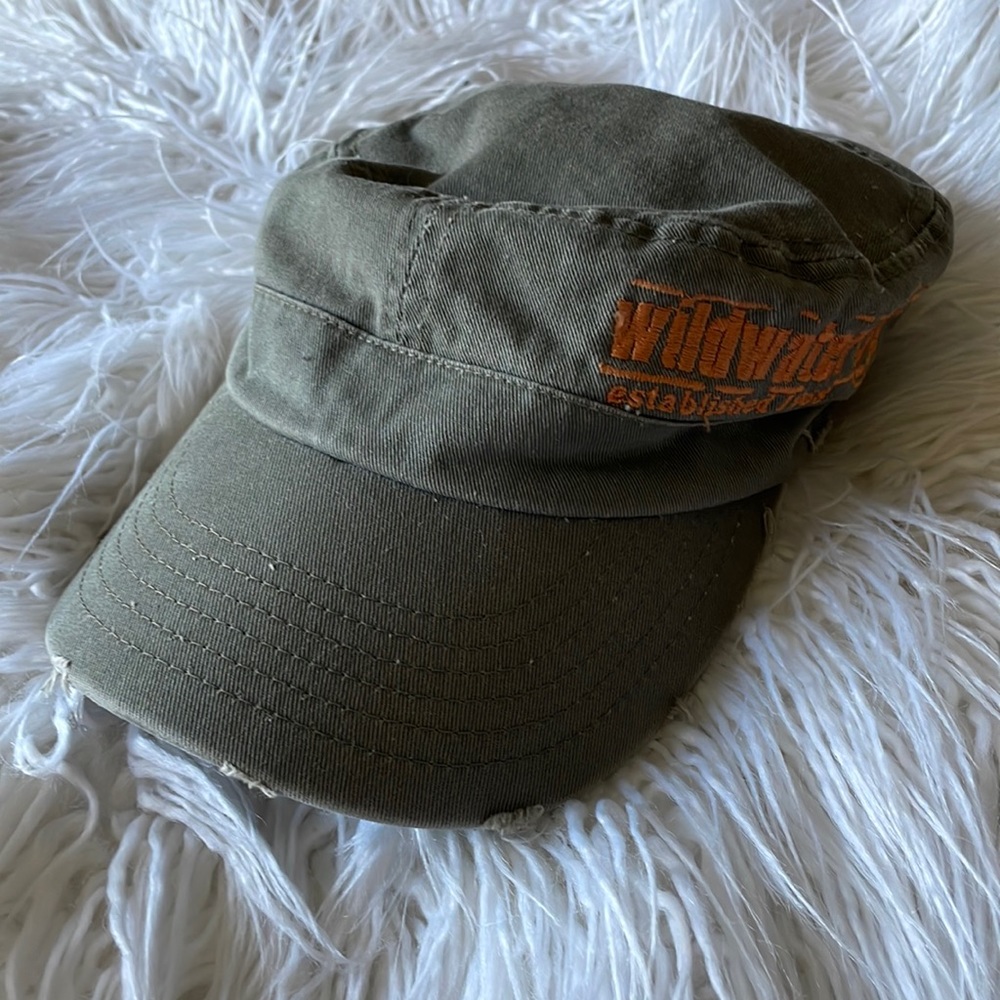 Distress army green hat- unisex